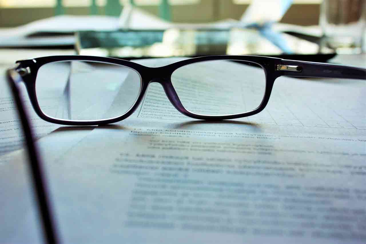glasses Glasses on Law Book